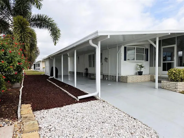 a view of a house with a patio