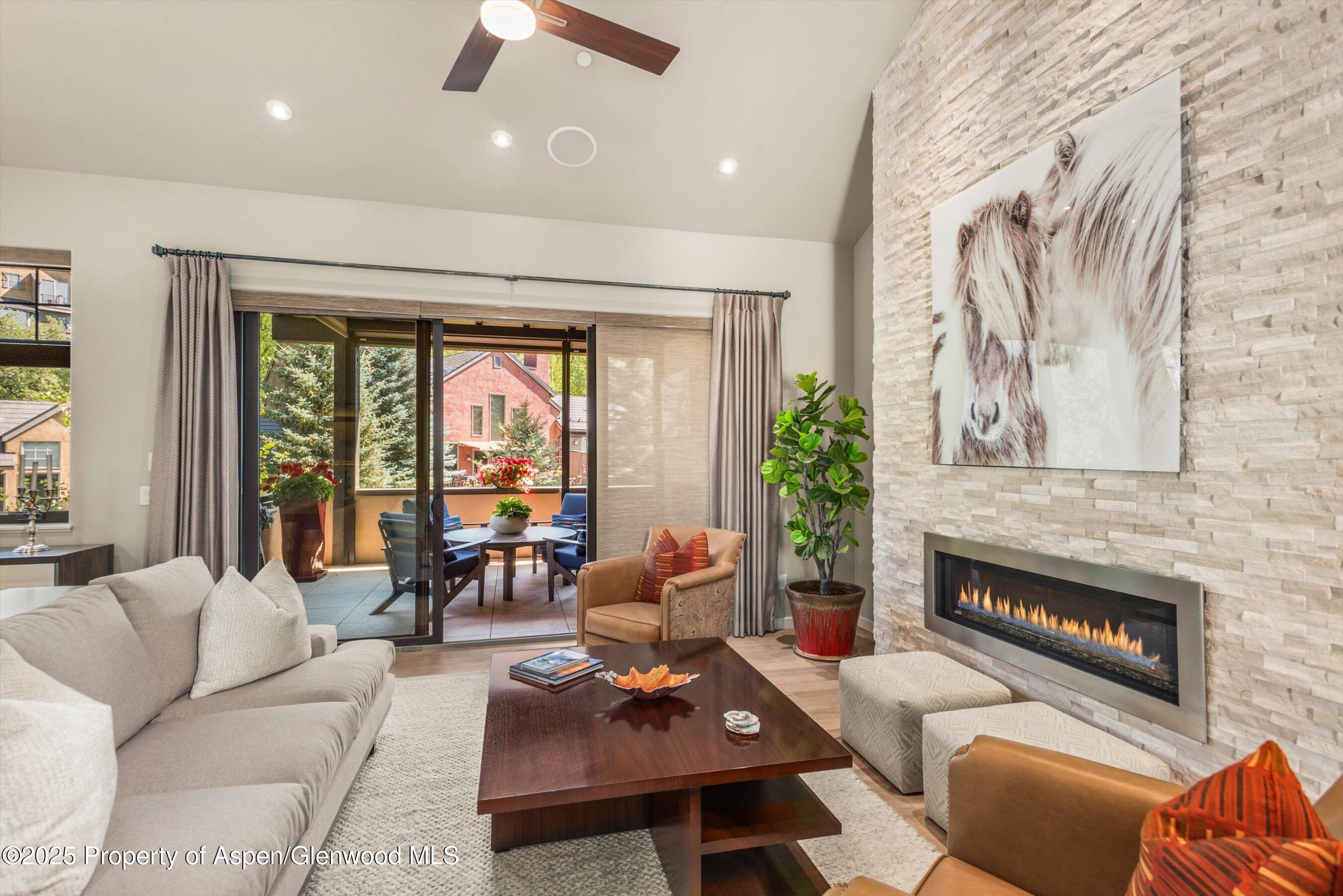 102 Wild Spring Lane Basalt, CO 81621 - Photo 12 of 51 a living room with furniture fireplace and potted plants
