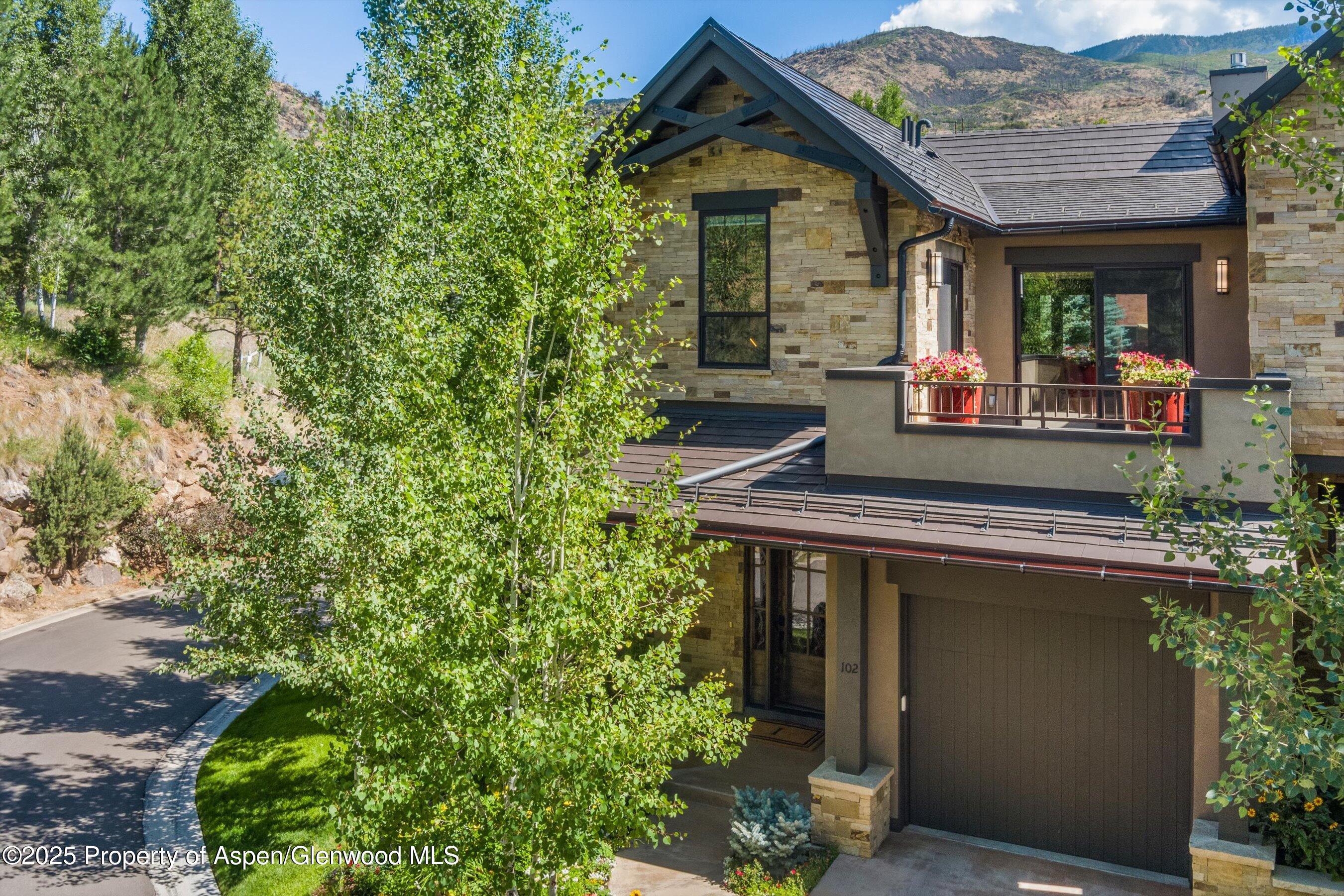 102 Wild Spring Lane Basalt, CO 81621 - Photo 40 of 51 a front view of house with yard and trees
