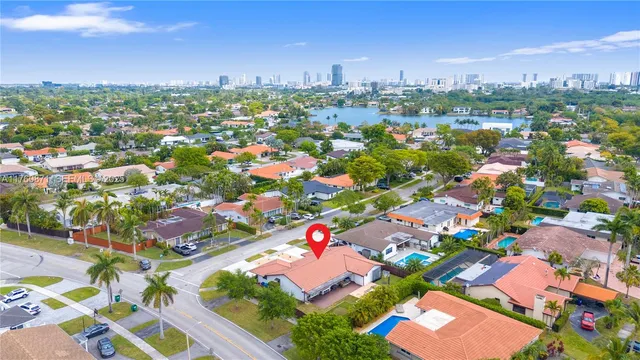 an aerial view of a city