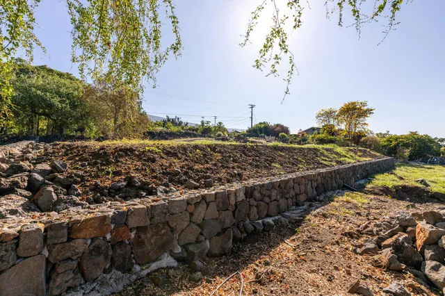 a view of a backyard of the house