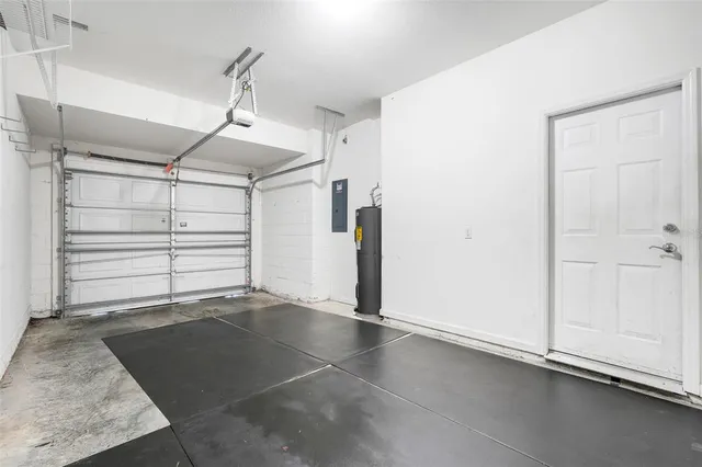 a view of a garage