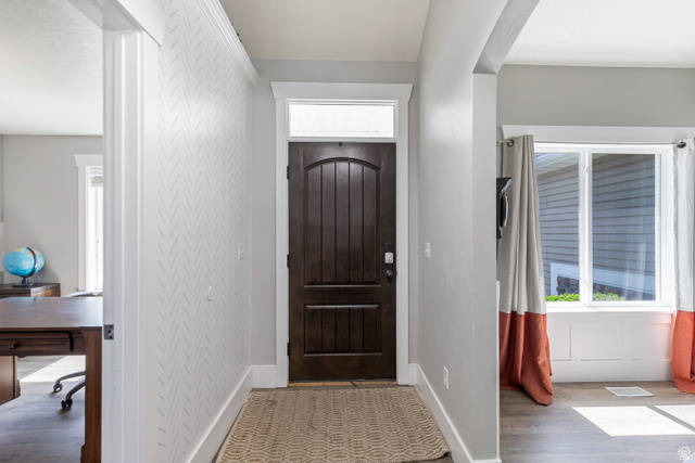 580 Cherry Ridge Lane Richmond, UT 84333 - Photo 2 of 53 Foyer with light wood-style floors and baseboards