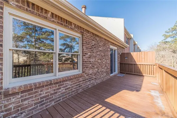 a view of a house with a large window
