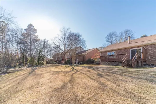 a balcony with view of trees