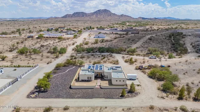 a view of a city with mountain