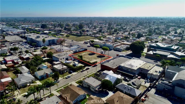 an aerial view of a city with lots of residential buildings