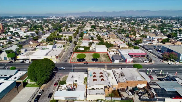 an aerial view of a city