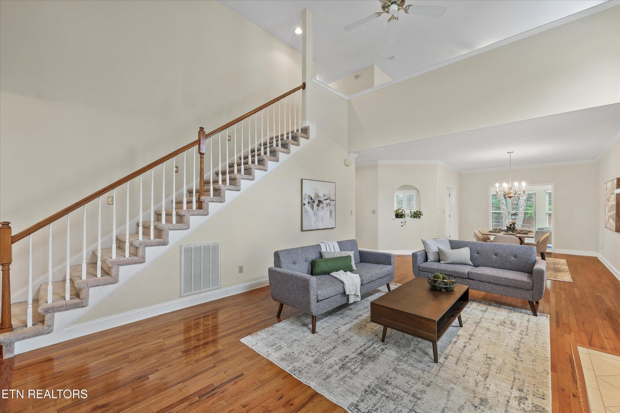 316 English Station Road Knoxville, TN 37934 - Photo 3 of 45 a living room with furniture and a wooden floor