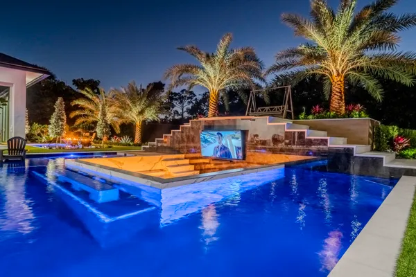 a view of an outdoor space yard and patio