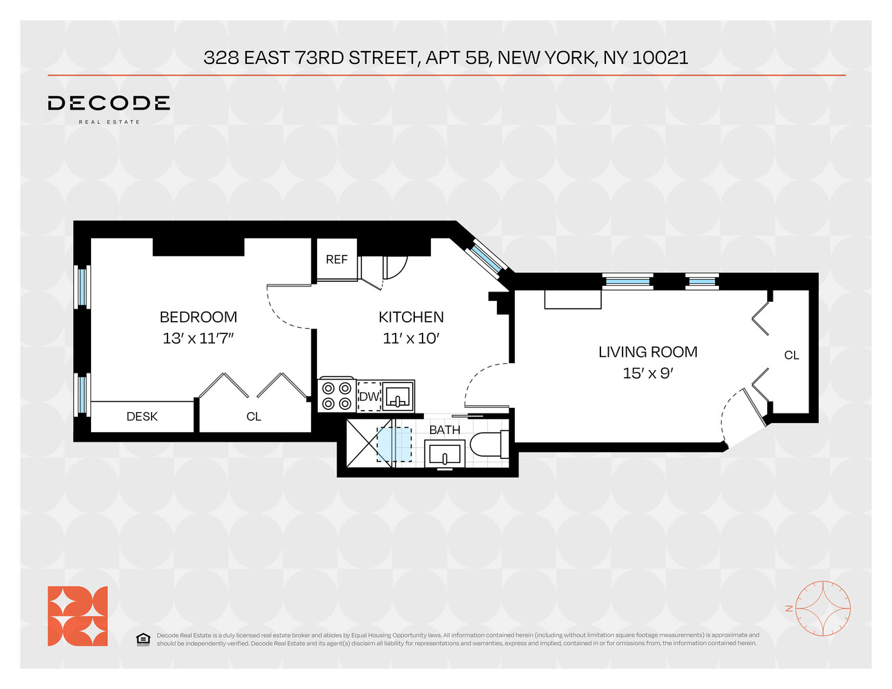 328 East 73rd Street, Unit 5B Manhattan, NY 10021 - Photo 10 of 10 a picture of a floor plan