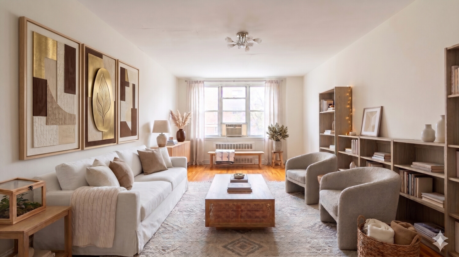 1200 Gravesend Neck Road, Unit 3L Brooklyn, NY 11229 - Photo 1 of 10 a living room with furniture or couch and a large window
