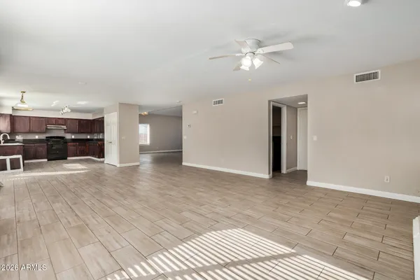 a view of a livingroom with a furniture