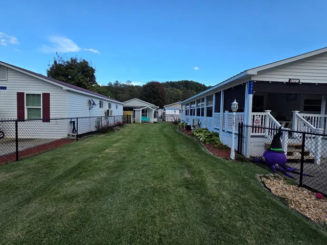 a house view with a garden space