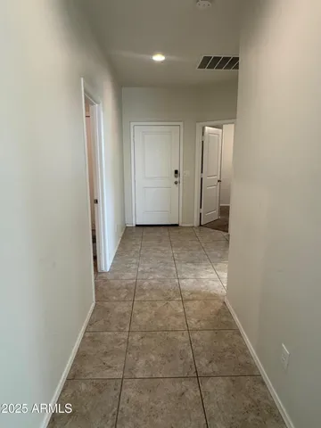 an empty room with closet