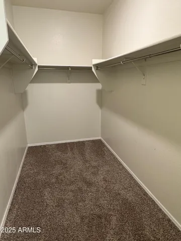 an empty room with closet