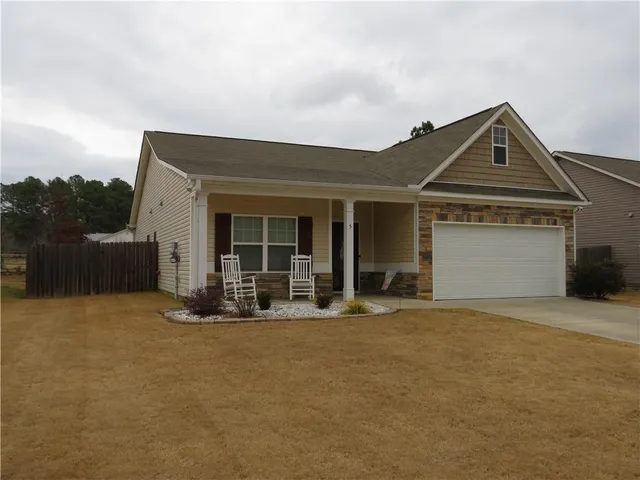 front view of a house with a outdoor space