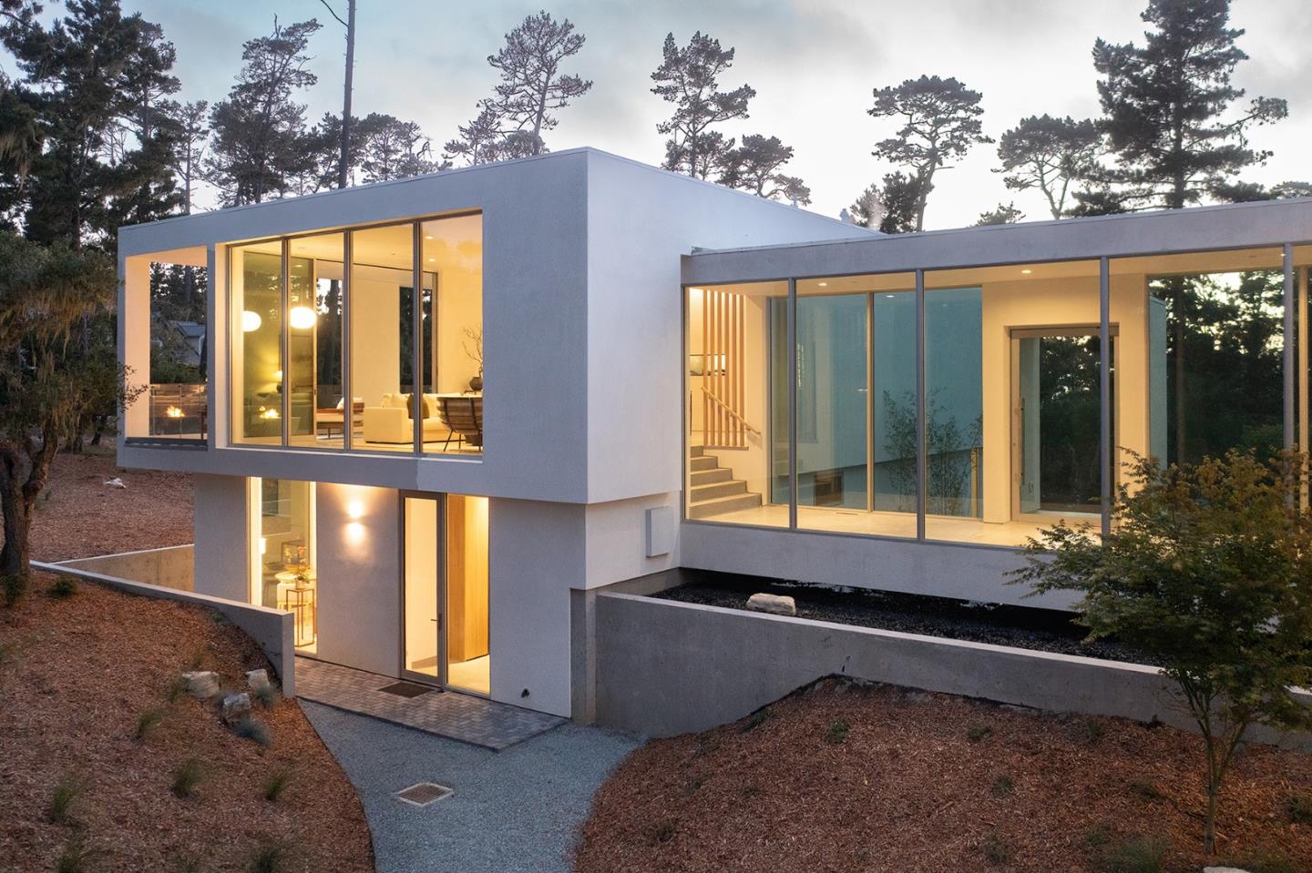 a house view with a garden space