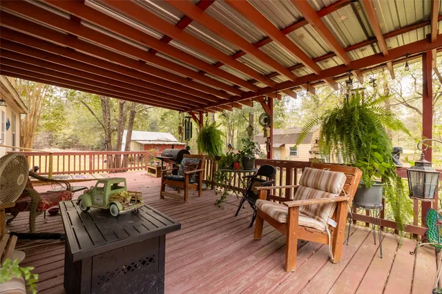 a view of a yard with trees