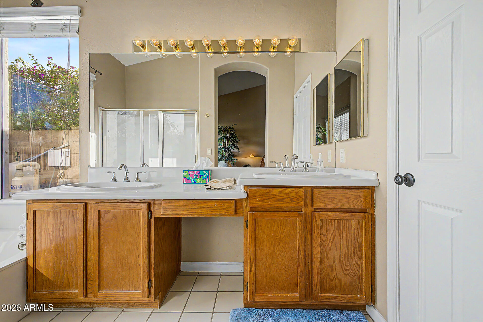 4309 East Rancho Caliente Drive Cave Creek, AZ 85331 - Photo 16 of 37 a bathroom with a sink and a mirror