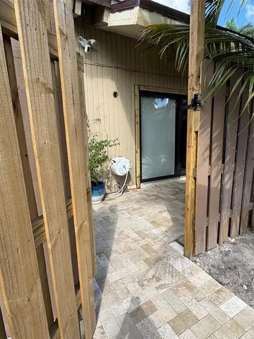 a view of a backyard with a garden