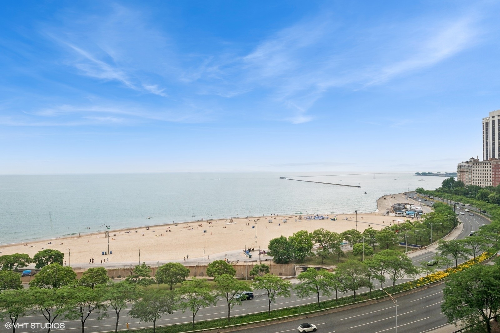 1100 North Lake Shore Drive, Unit 11B Chicago, IL 60611 - Photo 3 of 25 an aerial view of a city