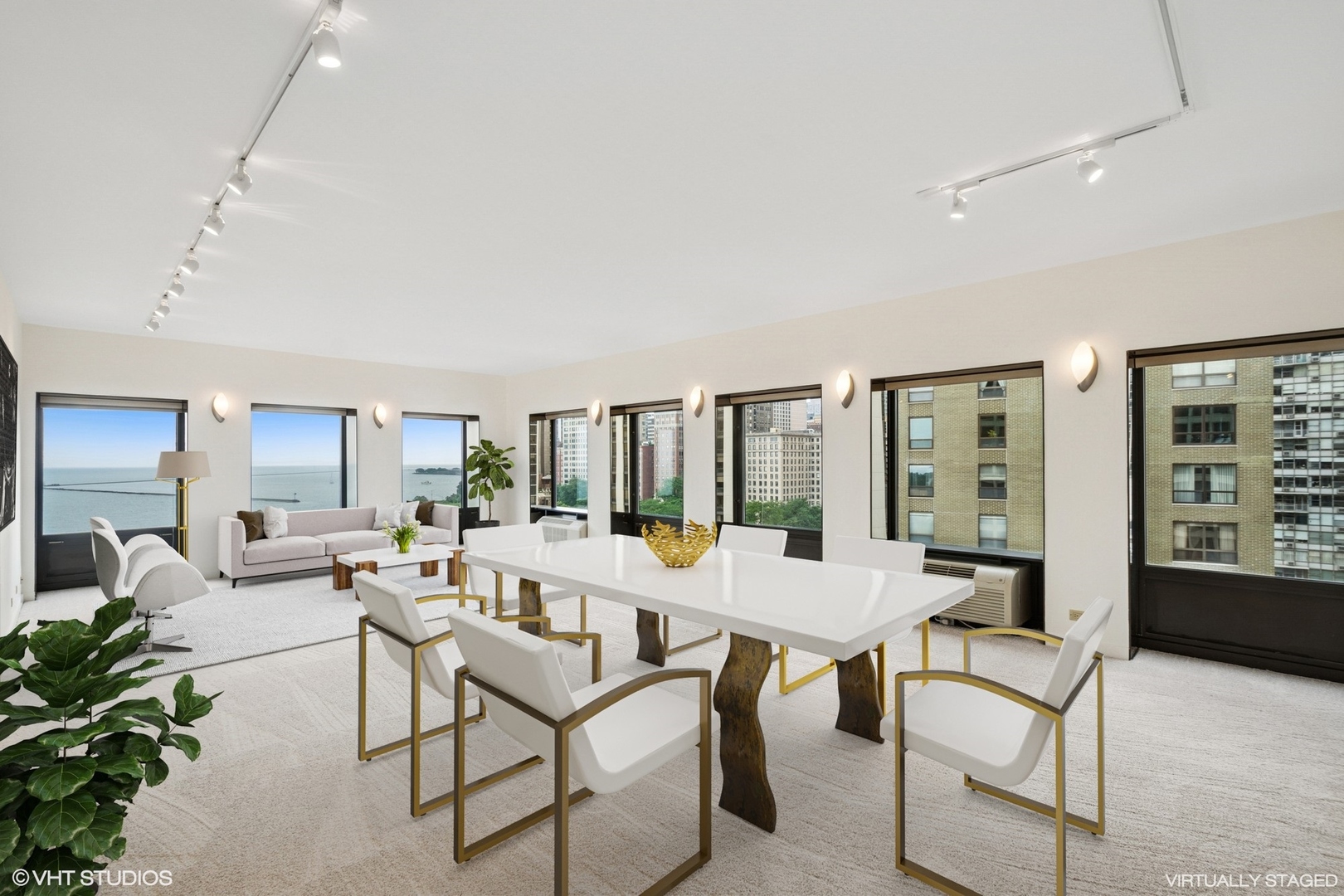 1100 North Lake Shore Drive, Unit 11B Chicago, IL 60611 - Photo 5 of 25 a outdoor space with lots of tables a large window and chairs