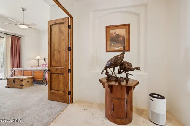 a bathroom with a sink a vanity and a mirror
