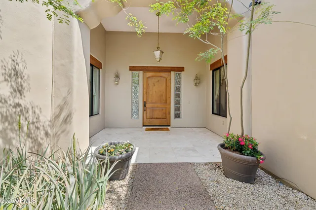 a living room with furniture and a couch
