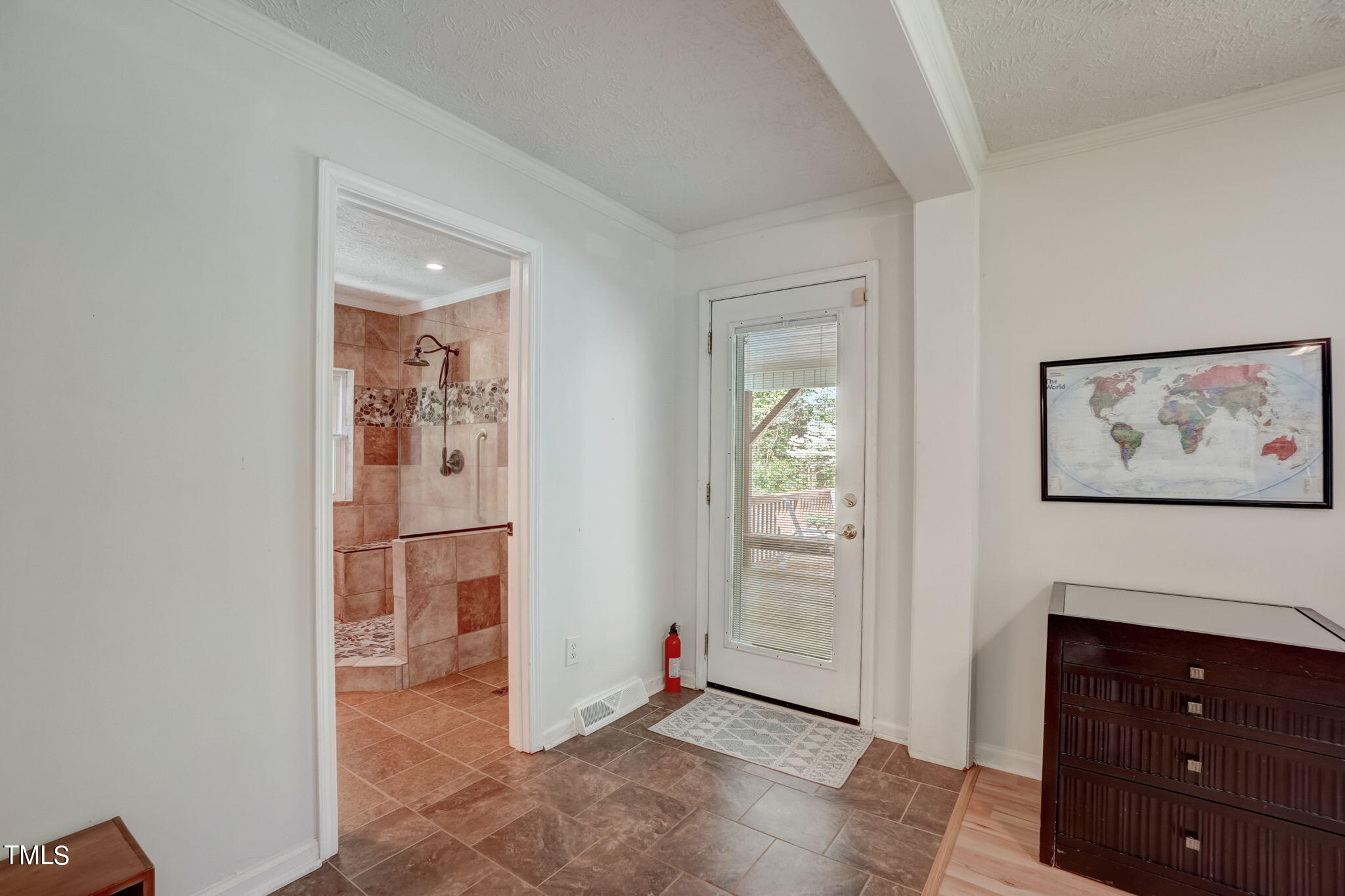 7204 New Sharon Church Road Rougemont, NC 27572 - Photo 25 of 48 an empty room with windows cabinet and mirror