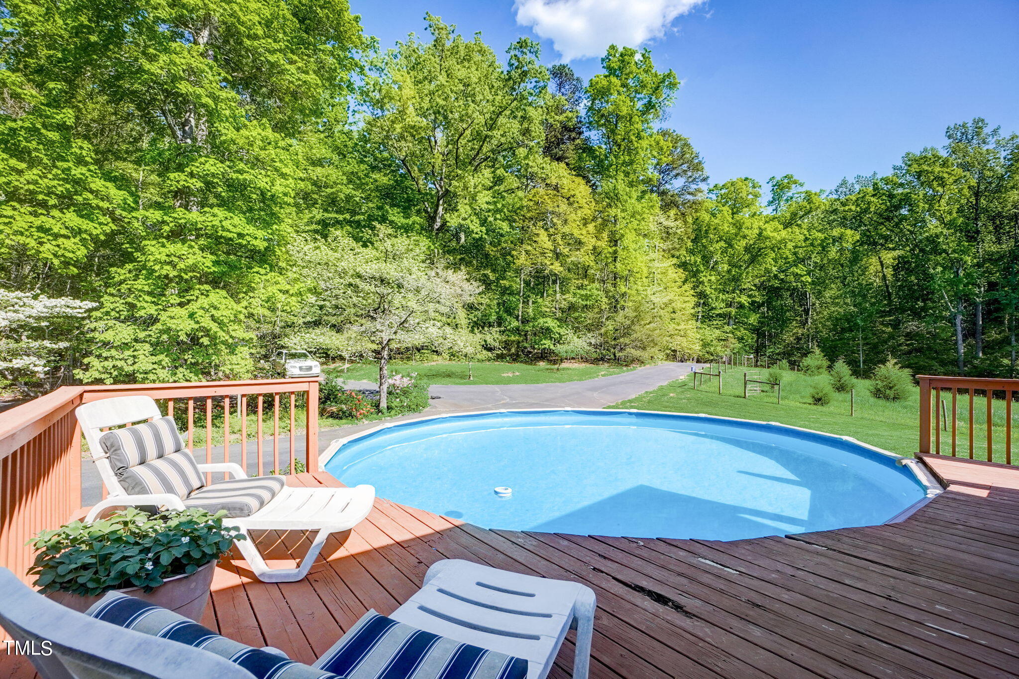 7204 New Sharon Church Road Rougemont, NC 27572 - Photo 28 of 48 a view of yard from terrace with seating space