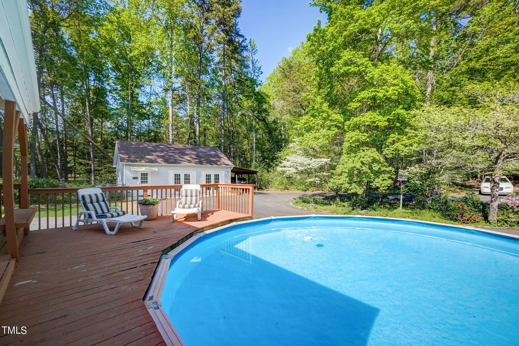 7204 New Sharon Church Road Rougemont, NC 27572 - Photo 31 of 48 a view of a swimming pool with a patio