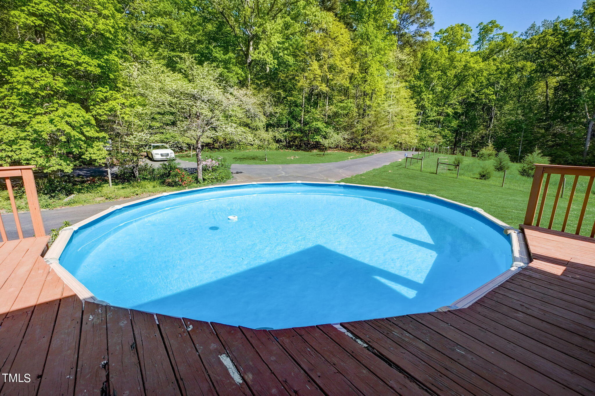 7204 New Sharon Church Road Rougemont, NC 27572 - Photo 32 of 48 a view of a swimming pool with a yard