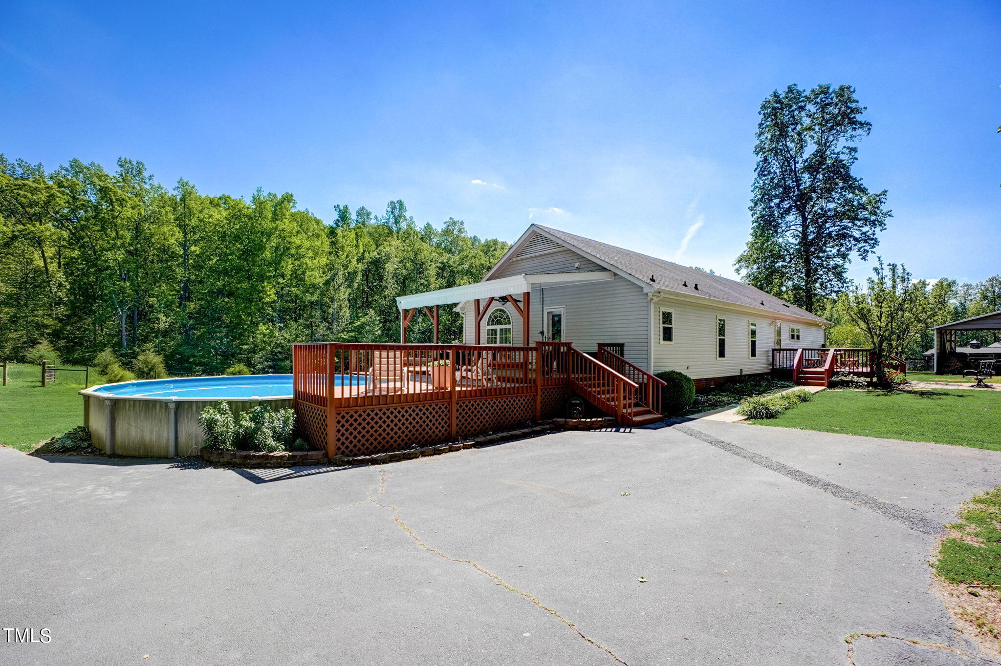 7204 New Sharon Church Road Rougemont, NC 27572 - Photo 47 of 48 a front view of a house with a yard