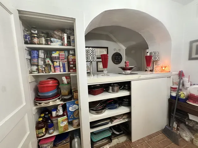 a room with storage and utility