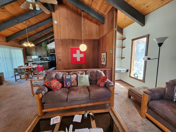 a outdoor living space with furniture and a couch