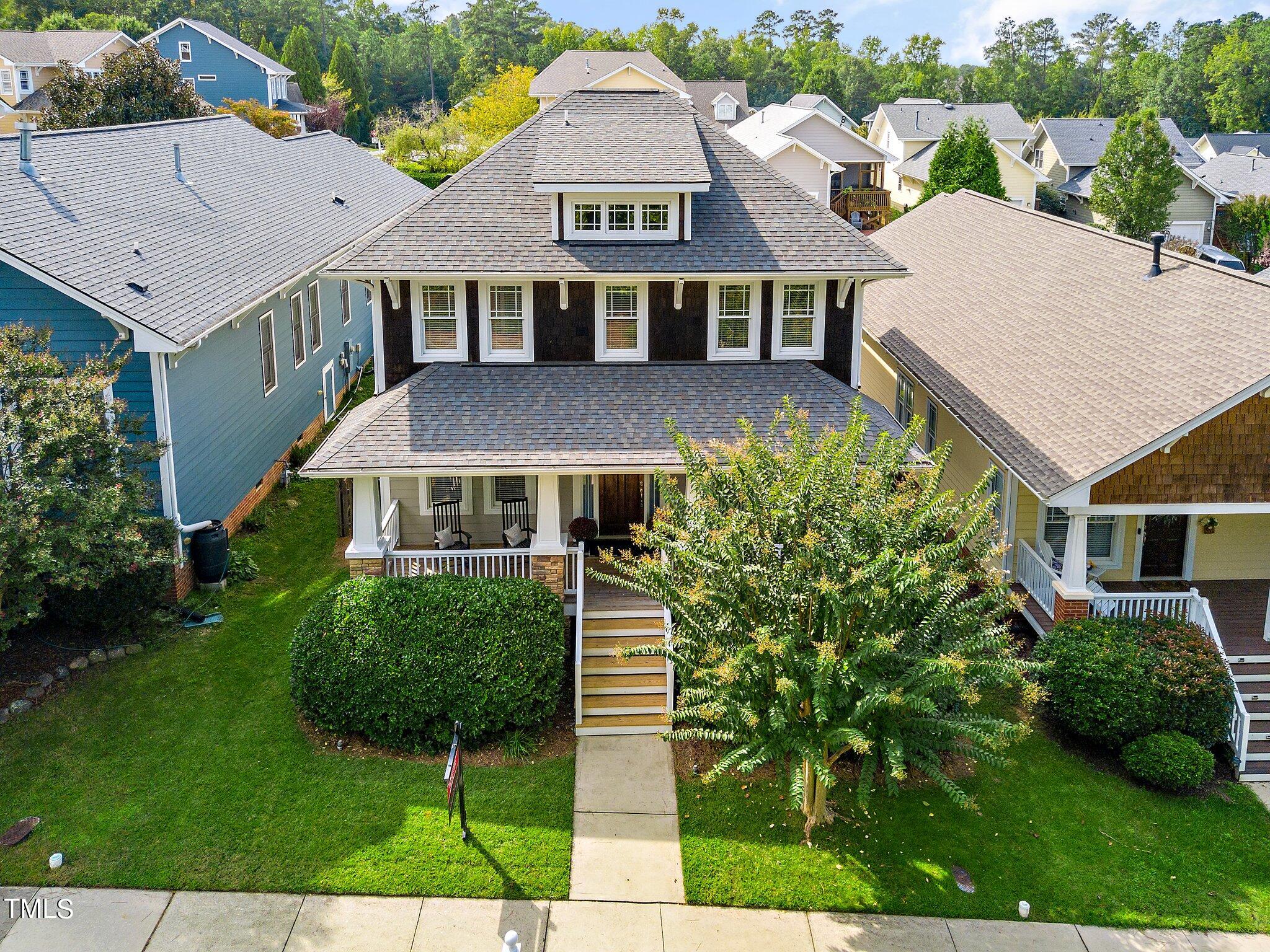 222 Homegate Circle Apex, NC 27502 - Photo 28 of 33 an aerial view of a house next to a yard