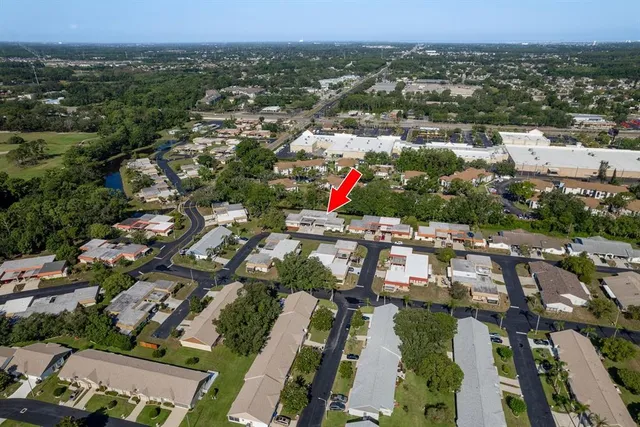 an aerial view of a city