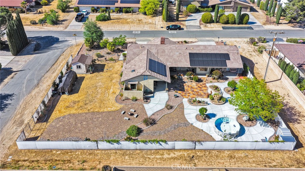 19985 Red Feather Road Apple Valley, CA 92307 - Photo 53 of 56 an aerial view of a house with a yard and lake view