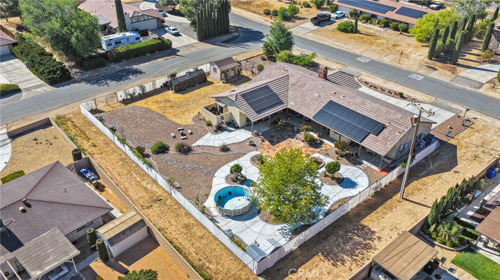 19985 Red Feather Road Apple Valley, CA 92307 - Photo 55 of 56 an aerial view of a house with a swimming pool
