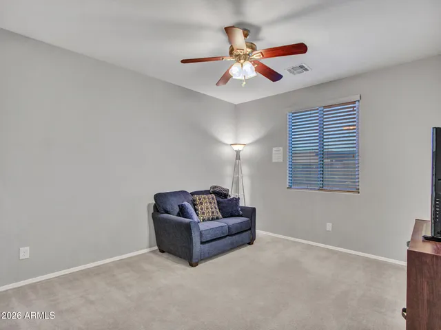 a view of a hallway with workspace