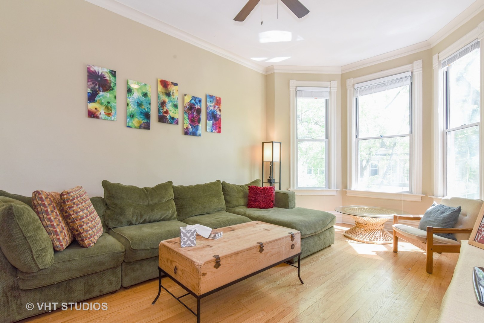 1424 West Fletcher Street Chicago, IL 60657 - Photo 3 of 24 a living room with furniture and a large window