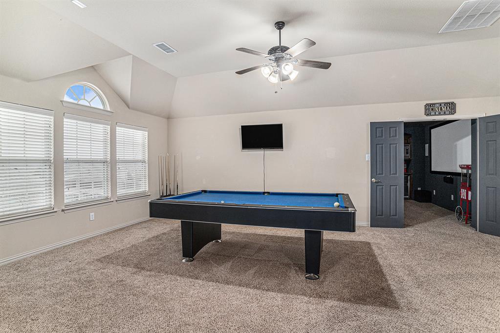 6132 Falls Lake Road Fort Worth, TX 76179 - Photo 33 of 37 a room with pool table and windows