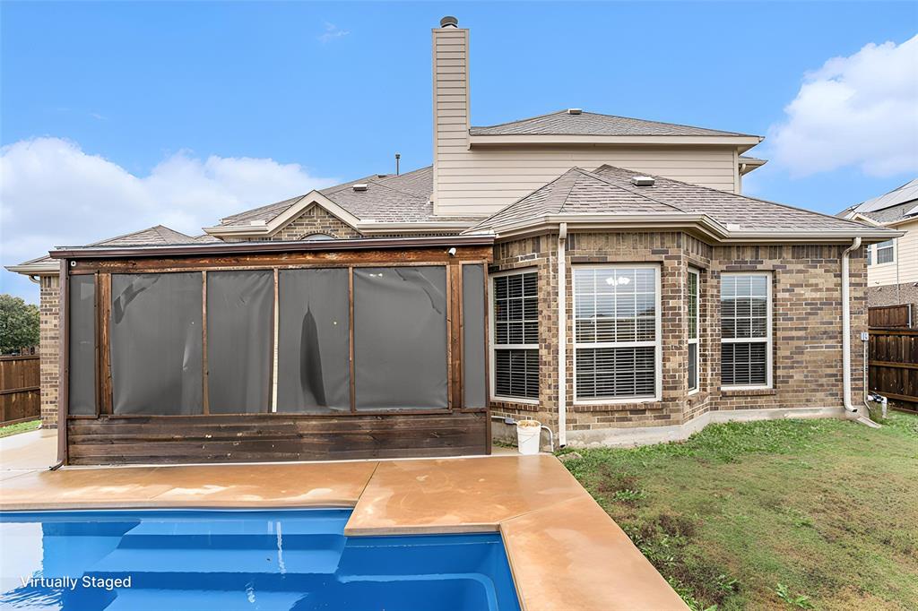 6132 Falls Lake Road Fort Worth, TX 76179 - Photo 36 of 37 a view of a house with backyard and porch