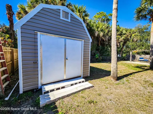 a backyard of a house