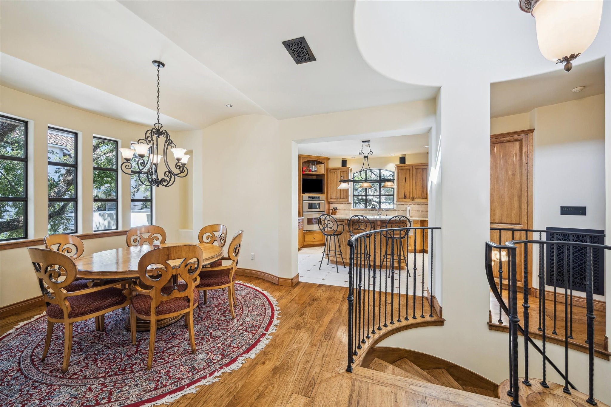 4320 Dickson Street Houston, TX 77007 - Photo 16 of 47 a dining room with furniture a chandelier and window