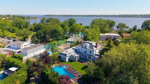 an aerial view of multiple house