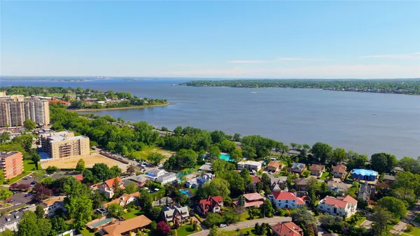 a view of a house with a lake view