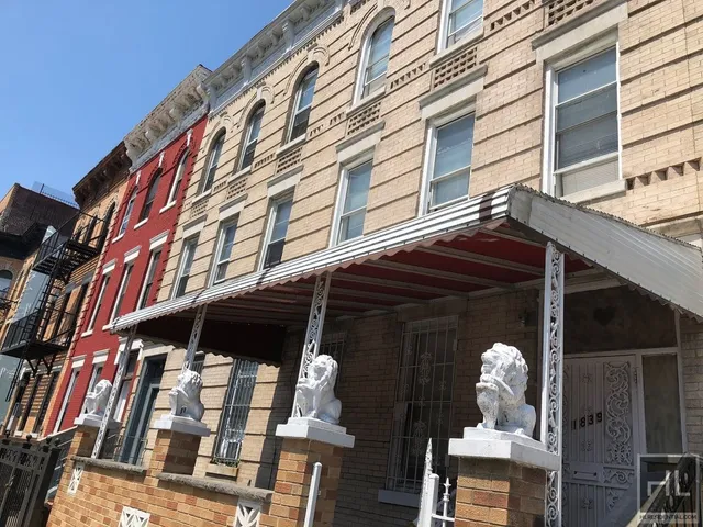 a front view of a building