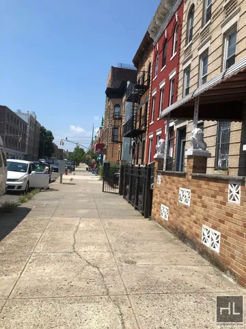 a view of a building from a balcony
